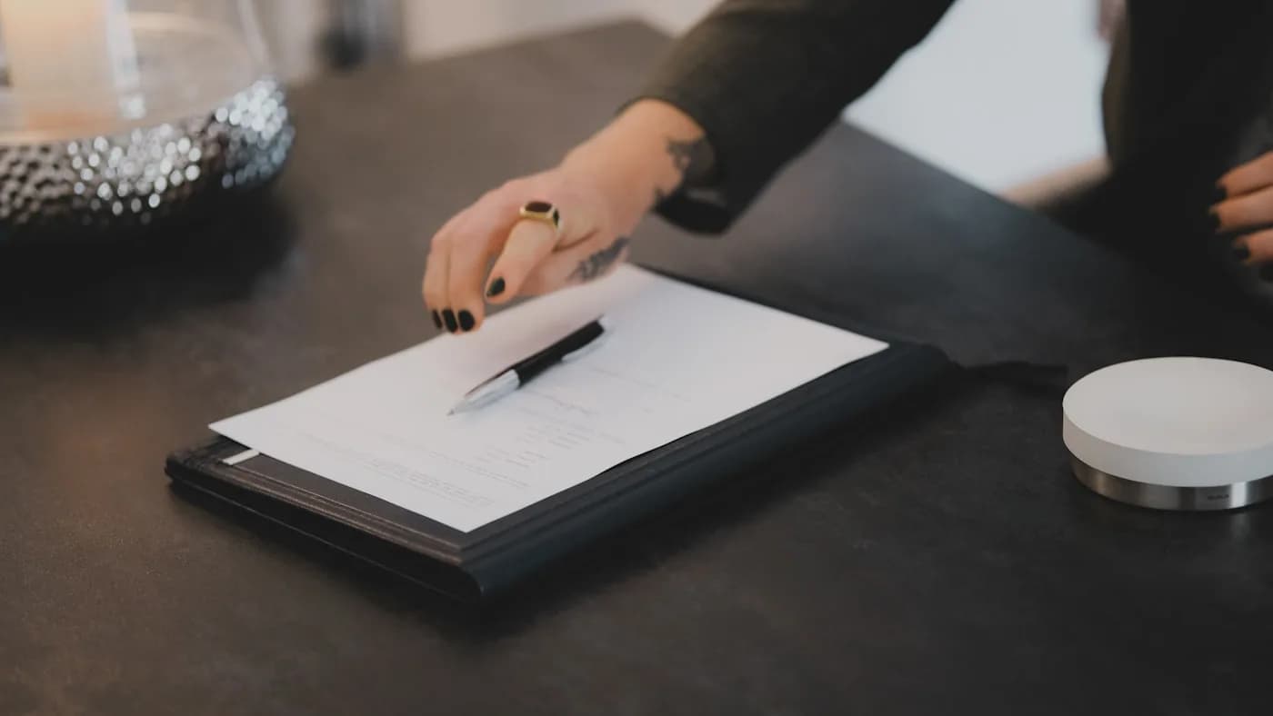 Documents on a working desk