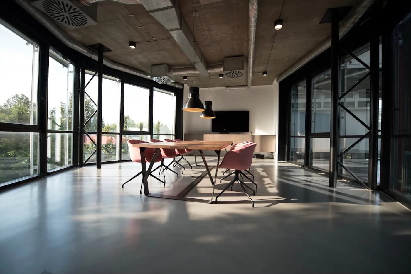 Empty meeting room