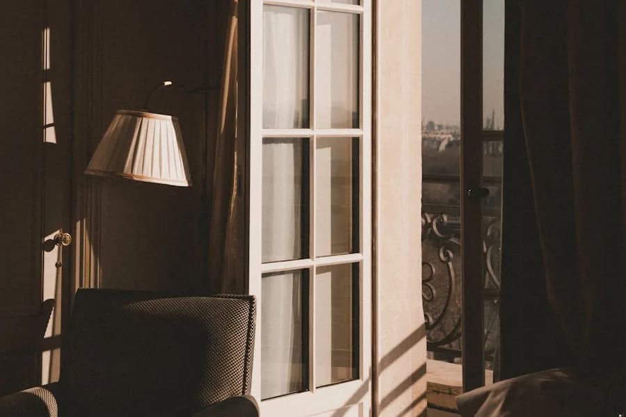 Suite interior in warm evening light