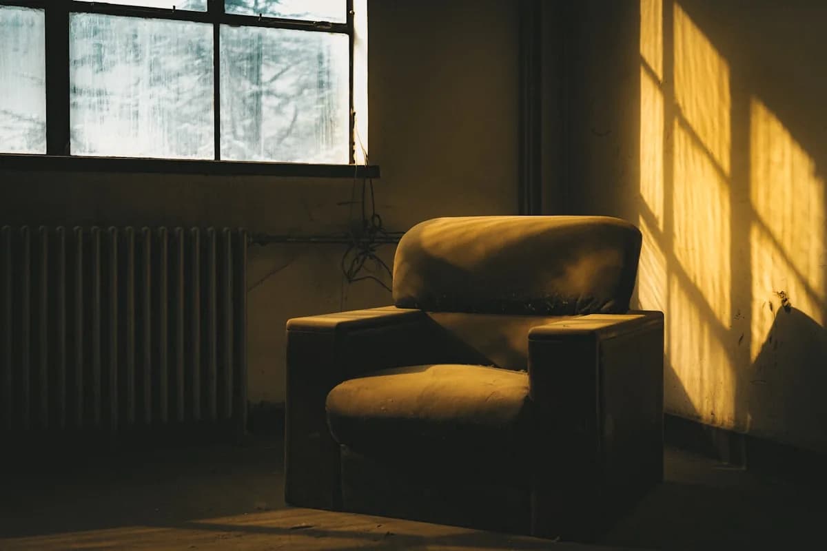 Serene interior in morning light