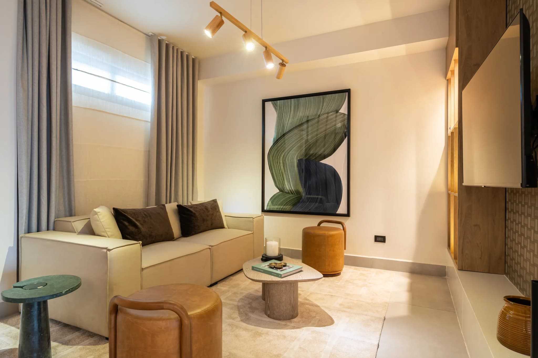 Family room del apartamento modelo