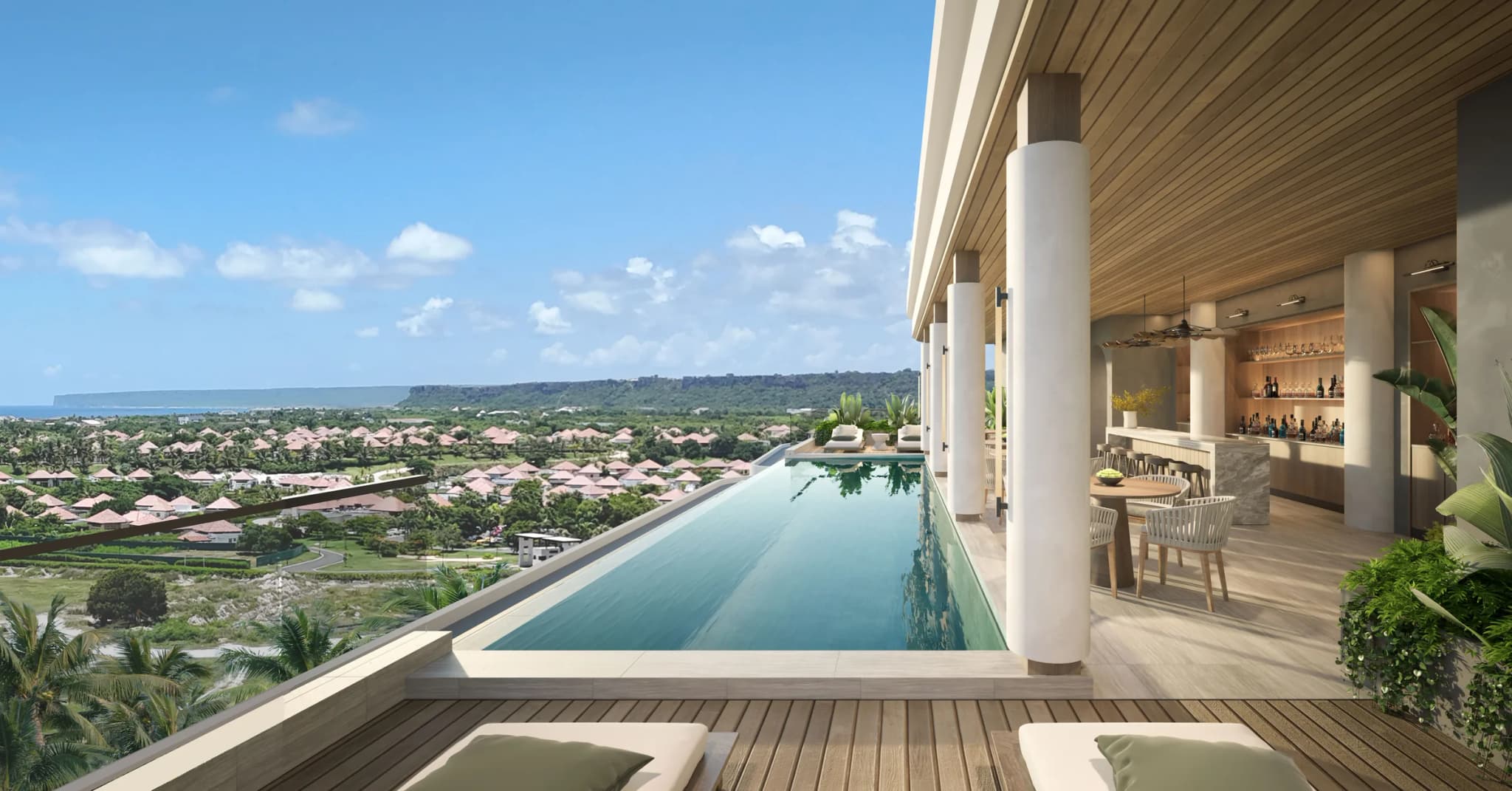 Rooftop pool with panoramic views