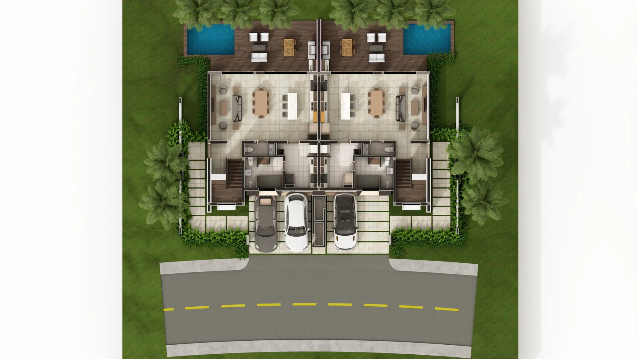 Plano tipo de Villa Tipo A en Boulevard Villas