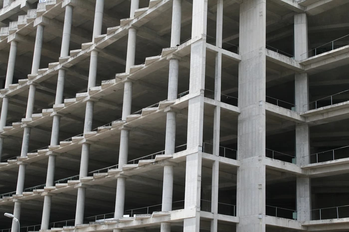 Concrete structure under construction
