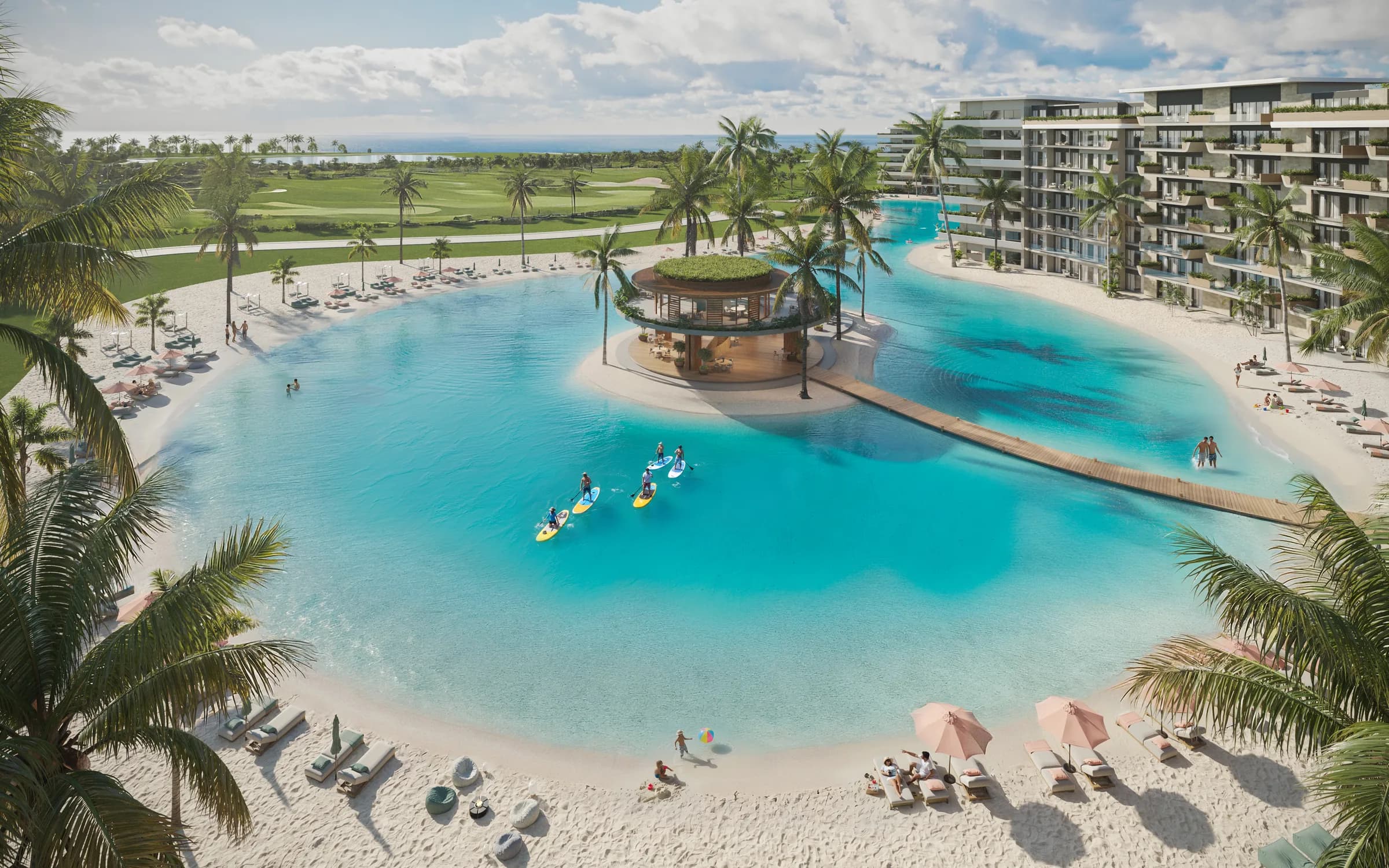 Balcony overlooking the beach club